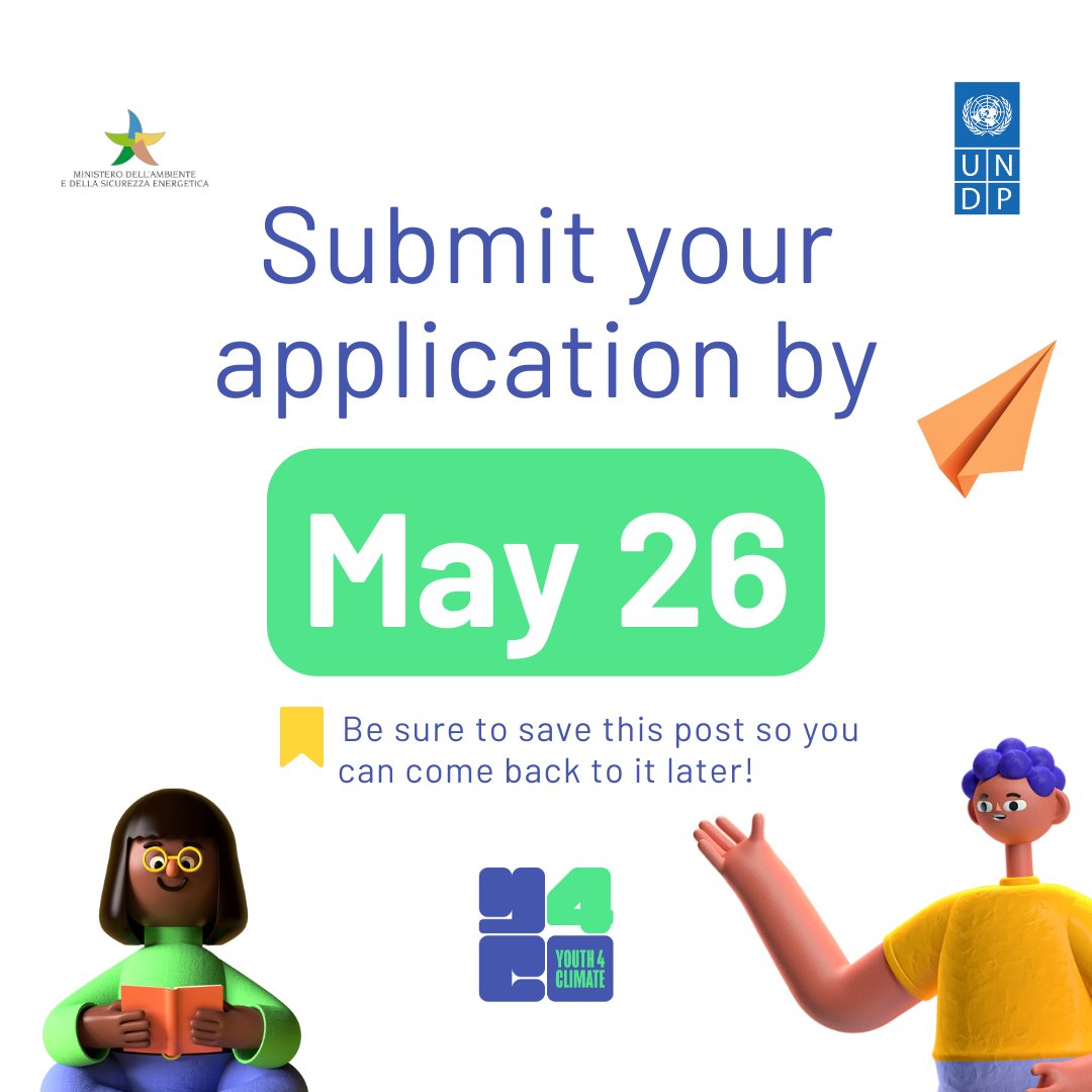 UNDP_Botswana's tweet image. HOW TO APPLY!
📅 Apply by 26 May: shorturl.at/j6NVh #Youth4Climate #Call4Solutions