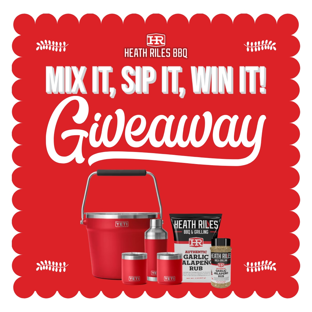 Cinco de Mayo Giveaway! 🎉

One lucky winner will score a <a href="/YETICoolers/">YETI</a> Beverage Bucket/“Shake Things Up” Set and a Garlic Jalapeño Refill Combo

This giveaway runs for 24 hours only!

Here’s how to enter:
1. Like and repost
2. Tag 3 friends
3. Follow both <a href="/HeathRilesBBQ/">Heath Riles</a> and @YETI