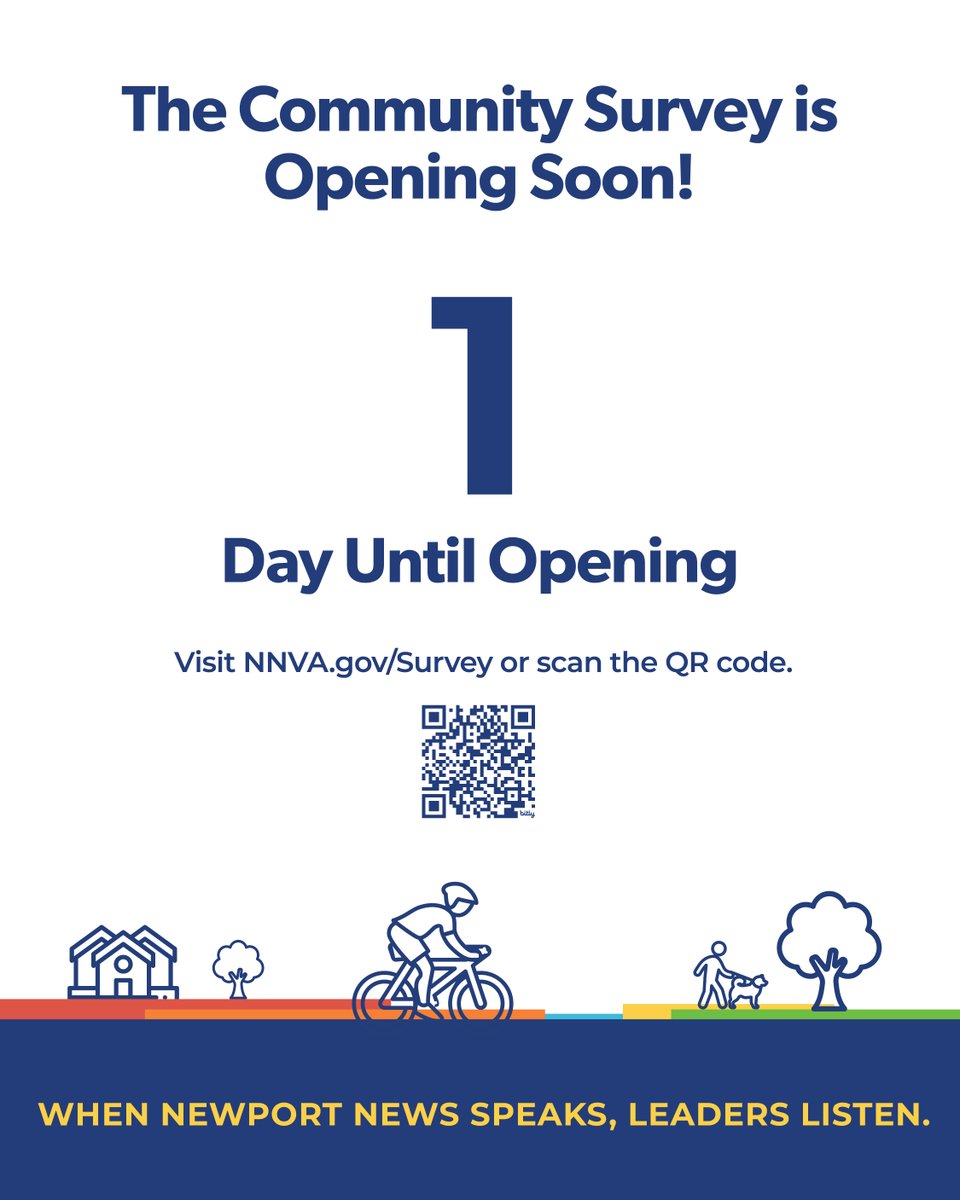 1 day! Your feedback shapes the Strategic Plan + city budget. Real input = real results. 🏙️
nnva.gov/3100/Newport-N…
#NNOpenToYou