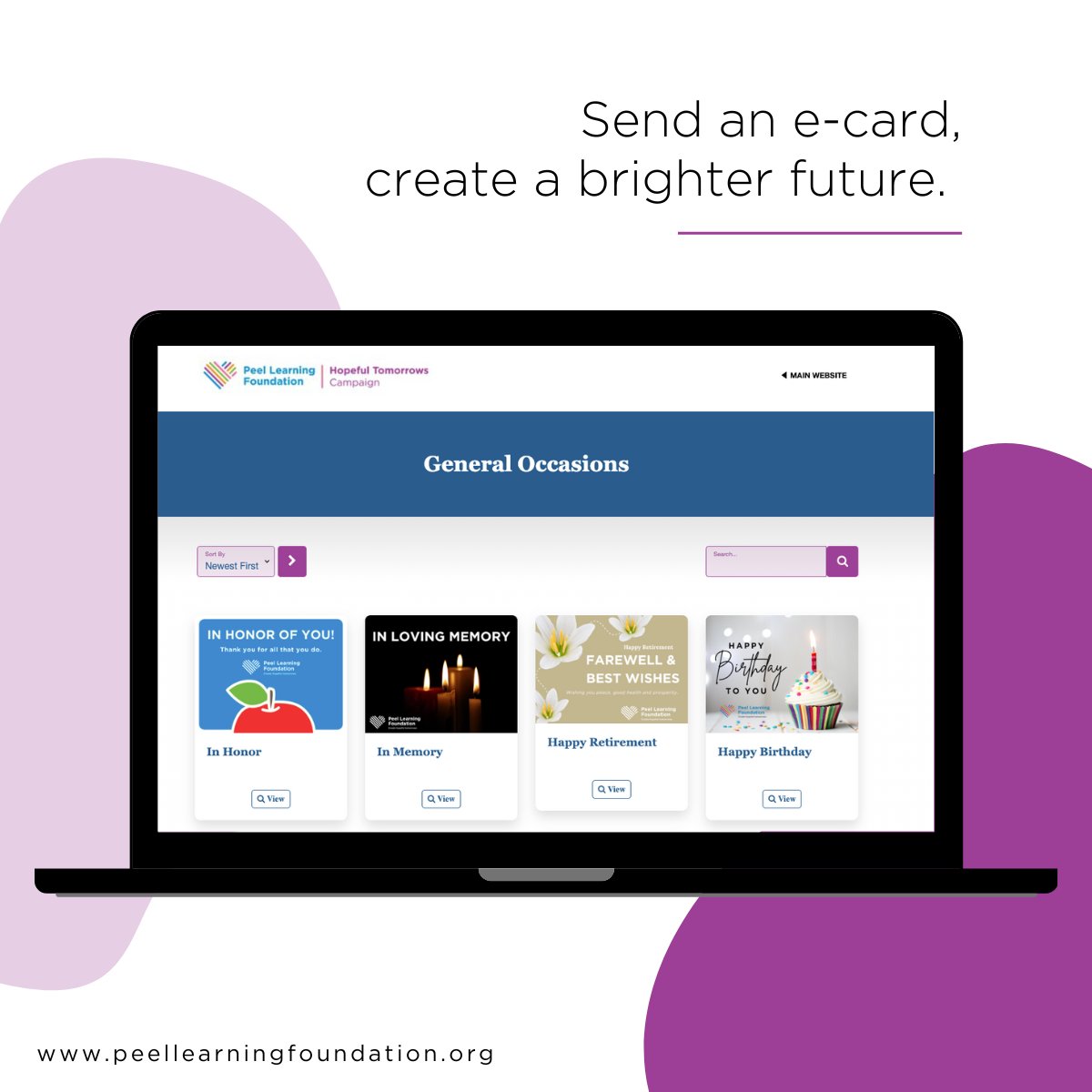 Looking for a meaningful way to celebrate someone special? 🌟 Whether you're finding the perfect Mother's Day gift, thanking an amazing educator, or honouring the memory of a loved one, the Peel Learning Foundation’s e-cards are a heartfelt choice.

donation.peellearningfoundation.com/e-cards