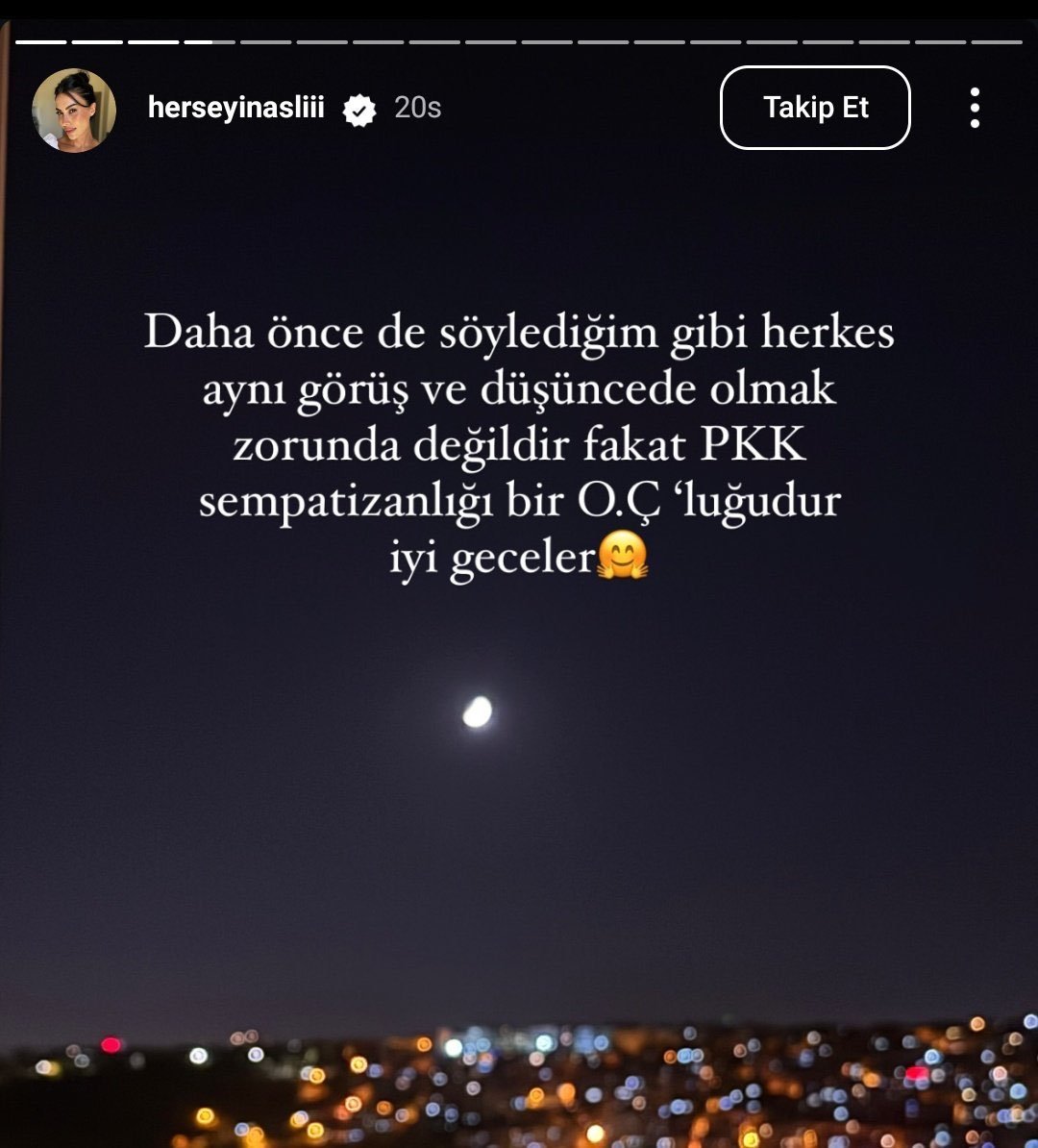 Influencer Aslı Sak’ın paylaşımı.