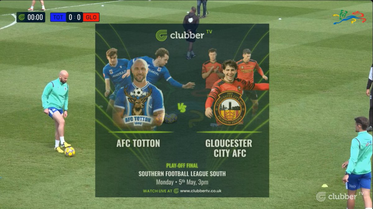 Clubber (@clubberfootball) on Twitter photo We are LIVE for the <a href="/SouthernLeague1/">The Pitching In Southern Football League</a> South Play-Off FINAL π
<a href="/AFCTotton/">AFC Totton β½οΈπ¦</a> π <a href="/GCAFCofficial/">Gloucester City AFC</a>, 3pm π
πΊ Watch it on clubbertv.co.uk We are LIVE for the <a href="/SouthernLeague1/">The Pitching In Southern Football League</a> South Play-Off FINAL π
<a href="/AFCTotton/">AFC Totton β½οΈπ¦</a> π <a href="/GCAFCofficial/">Gloucester City AFC</a>, 3pm π
πΊ Watch it on clubbertv.co.uk