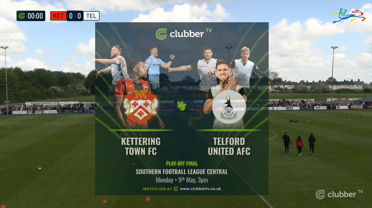 Clubber (@clubberfootball) on Twitter photo We are LIVE for the <a href="/SouthernLeague1/">The Pitching In Southern Football League</a> Central Play-Off FINAL π
<a href="/KTFCOfficial/">Kettering Town FC</a> π <a href="/telfordutd/">AFC Telford United (P)</a>, 3pm π
πΊ Watch it on clubbertv.co.uk We are LIVE for the <a href="/SouthernLeague1/">The Pitching In Southern Football League</a> Central Play-Off FINAL π
<a href="/KTFCOfficial/">Kettering Town FC</a> π <a href="/telfordutd/">AFC Telford United (P)</a>, 3pm π
πΊ Watch it on clubbertv.co.uk