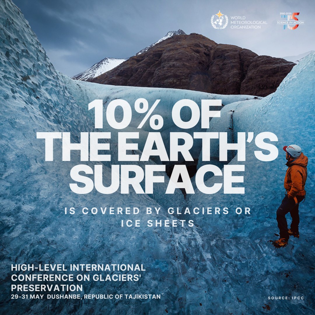 From #Glaciers2025 to #WorldGlacierDay to #DushanbeConference: the momentum continues!
 
This May, leaders, scientists, and communities gather in Dushanbe, Tajikistan, to take the next step: preserving our world’s glaciers.🏔️
 
🗓️ 29–31 May
📍 Dushanbe

bit.ly/3EQt2j8