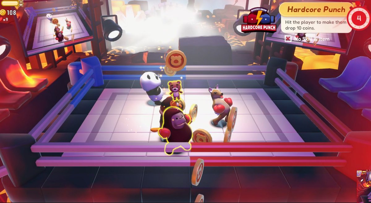 GIVE 'EM THE OL' ONE-TWO! 🥊

Boxing is a fun minigame that will put your reflexes to the test!
You can either fight and hope you don't get knocked out of the ring, OR run around and dodge other players.

Just remember, no fighting = no coins! 🪙

#Steam #indiegame #gamedevs