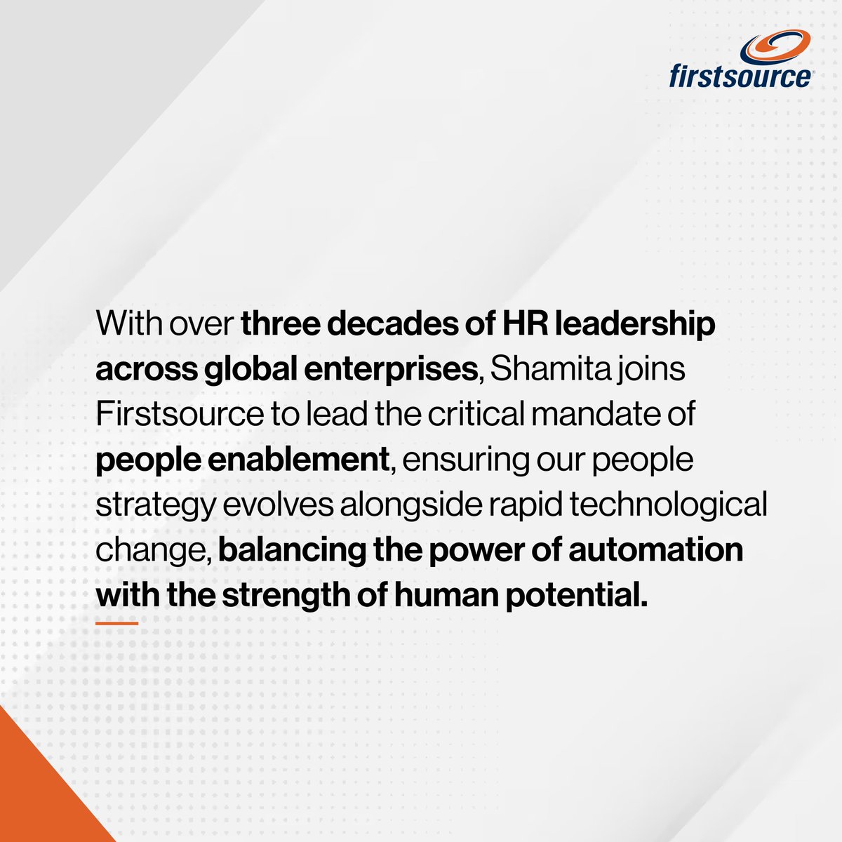 firstsource's tweet image. Welcome to #LifeAtFirstsource, Shamita Mukherjee!
