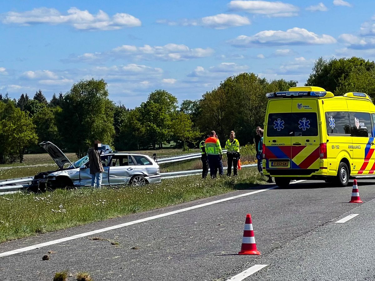 Ongeval op de A28 bij Pesse veroorzaakt vertraging