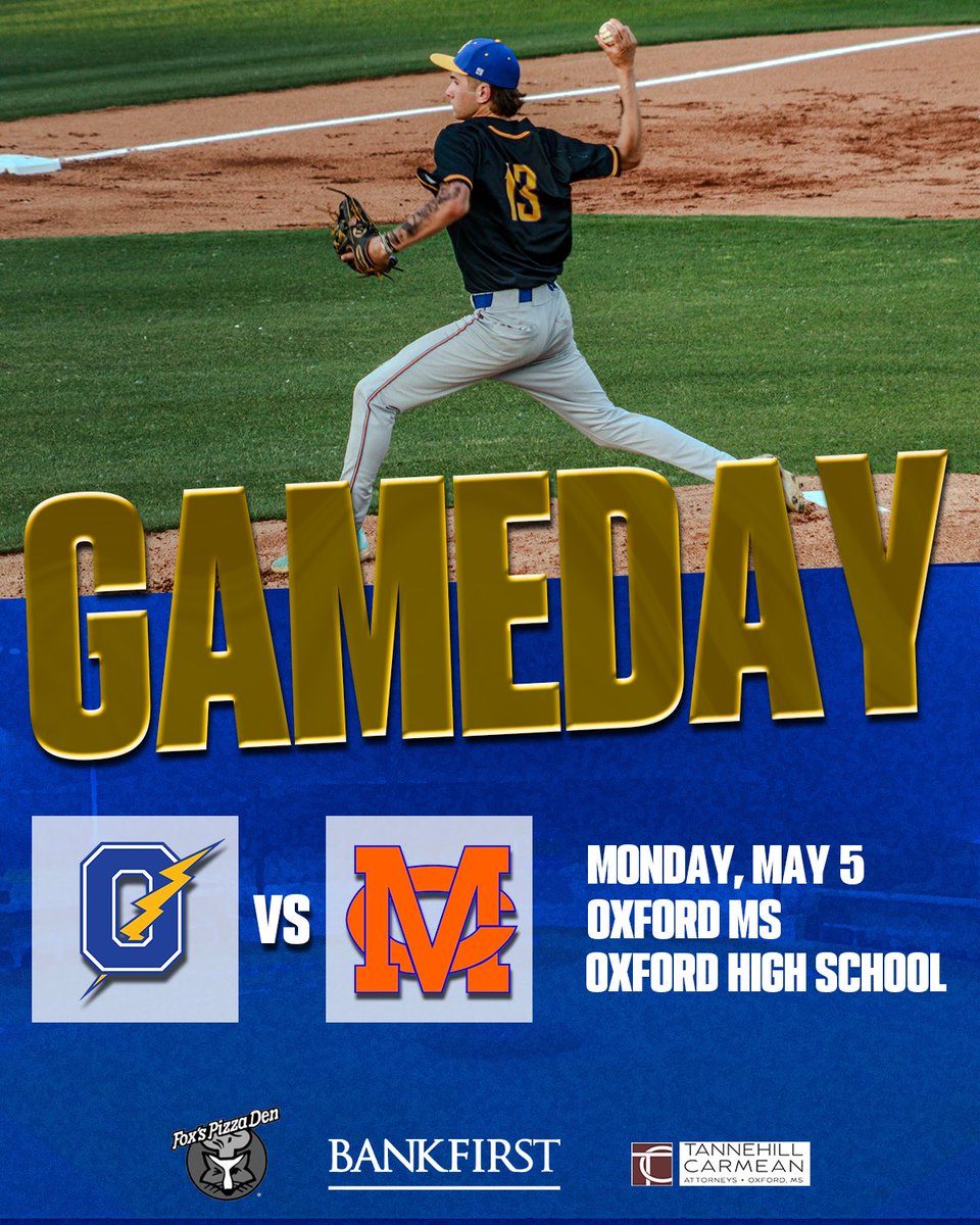 𝗜𝗧’𝗦 𝗚𝗔𝗠𝗘𝗗𝗔𝗬!
𝐏𝐥𝐚𝐲𝐨𝐟𝐟𝐬 𝐫𝐨𝐮𝐧𝐝 𝟐, 𝐆𝐚𝐦𝐞 𝟐
🆚 Madison Central
📍Oxford High School 
⏰ 7:00
📻 bullseye955.com
📺 osdcharger.tv
BE THERE!