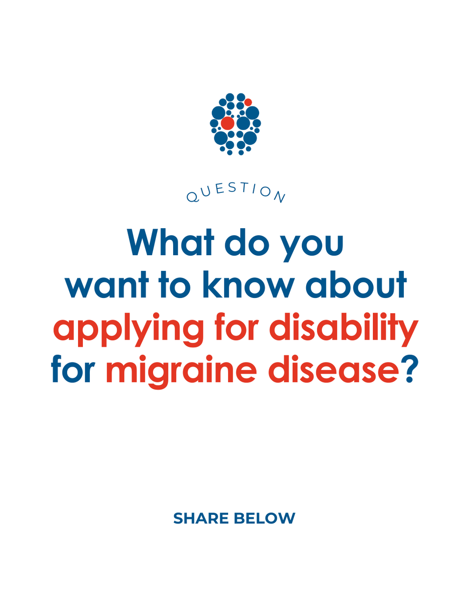 🎙️ In our next episode of Spotlight on Migraine, we’re talking with a lawyer about applying for disability for migraine disease. What questions do you want us to ask? Drop them below! 👇 #MigraineDisability #SpotlightOnMigraine #ChronicMigraine