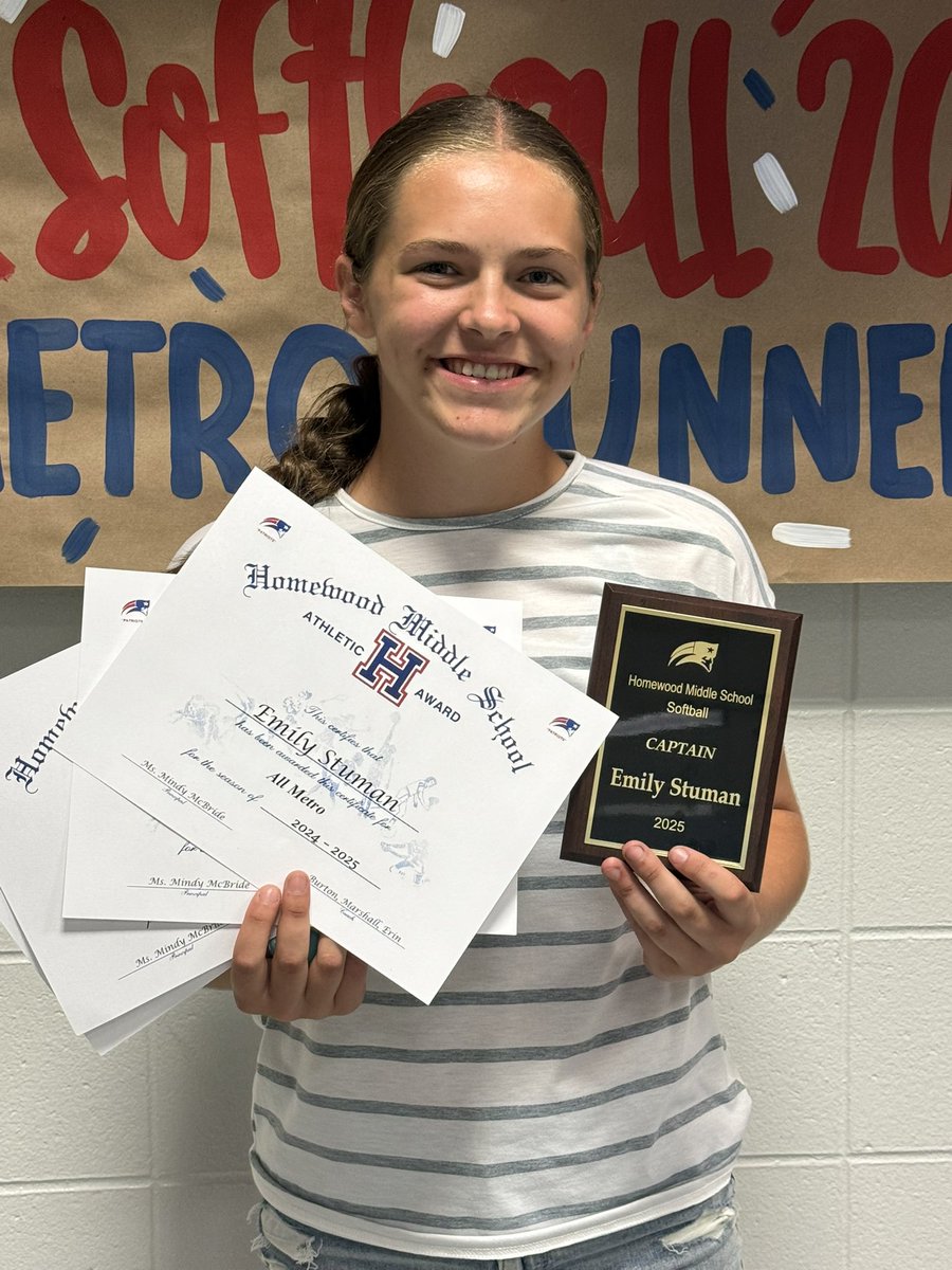 We had our MS banquet last week. I won several awards, but the best was being voted team captain by my teammates! We had an amazing season and finished Runner up! High School Regionals are Wed &amp; Thurs!
So far on Varsity I have pitched 19 inn with 24 Ks with an ERA of .724