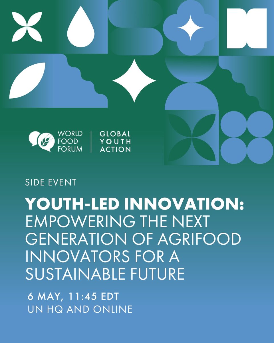 UN Youth Office (@unyouthaffairs) on Twitter photo 📢 Join <a href="/World_FoodForum/">World Food Forum</a> at the 2025 STI Forum for a side event spotlighting youth-led innovation in agrifood systems!
🚀 Young innovators, experts & leaders will explore science, tech & entrepreneurship for a sustainable future.
🌐 Zoom: tinyurl.com/bdcs2ft3 📢 Join <a href="/World_FoodForum/">World Food Forum</a> at the 2025 STI Forum for a side event spotlighting youth-led innovation in agrifood systems!
🚀 Young innovators, experts & leaders will explore science, tech & entrepreneurship for a sustainable future.
🌐 Zoom: tinyurl.com/bdcs2ft3