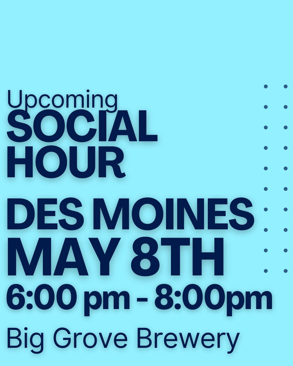 IowaACP's tweet image. Des Moines! Don't forget to join us at Big Grove Brewery on May 8th for a social hour with Iowa ACP. Members & non-members welcome to join!
🔗l8r.it/Joz5