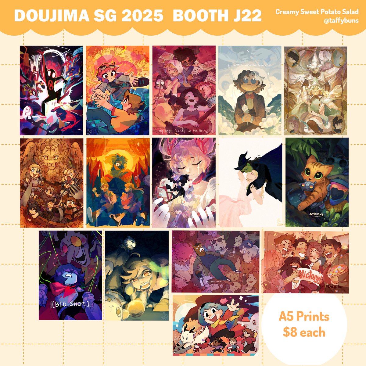 taffybuns's tweet photo. hello again #doujima2025 ! i'll see you this weekend!
💛💛💛
#doujima2025catalogue https://t.co/GIQMhhKwcs