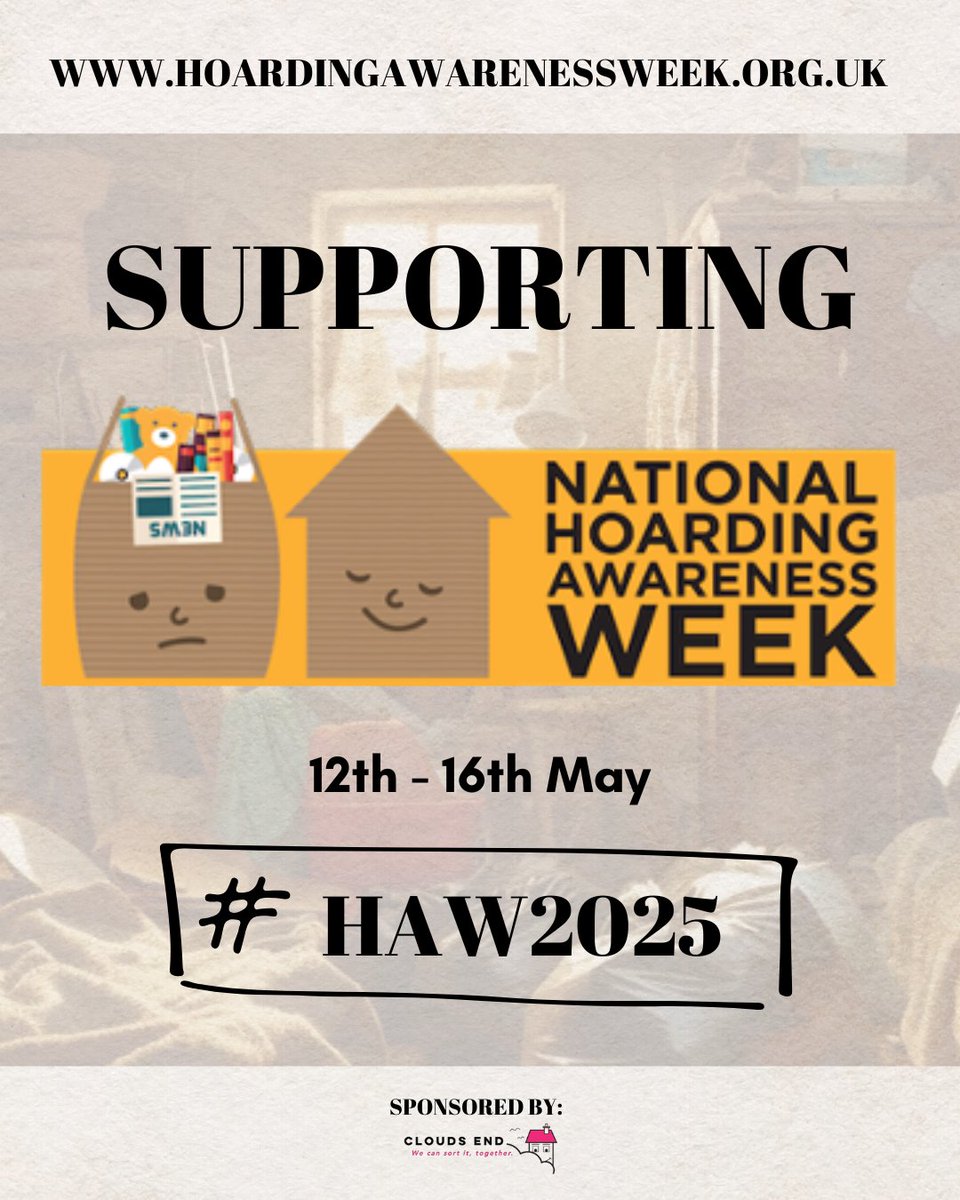 It’s HOARDING AWARENESS WEEK

CAMPAIGN rb.gy/crindv

HELP FOR HOARDERS rb.gy/5ycyds

If you/someone you know is affected by extreme clutter/hoarding disorder request a FREE Home Fire Safety Visit.
👉 rb.gy/9f89p0

#HAW2025
@hoardingAW