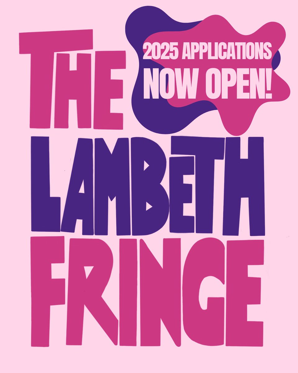 Camden Fringe (@camdenfringe) on Twitter photo Fancy visiting our friends south of the river? <a href="/lambethfringe/">The Lambeth Fringe</a> are currently open for applications.
📅 Festival Dates: 25th Sept – 25th Oct 2025
⌛️ Deadline: 31st May 2025
💻 Apply via eventotron hello.eventotron.com (account needed)
More info at lambethfringe.com Fancy visiting our friends south of the river? <a href="/lambethfringe/">The Lambeth Fringe</a> are currently open for applications.
📅 Festival Dates: 25th Sept – 25th Oct 2025
⌛️ Deadline: 31st May 2025
💻 Apply via eventotron hello.eventotron.com (account needed)
More info at lambethfringe.com