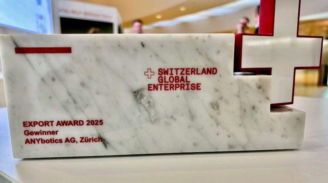 We’re proud to receive the 2025 Export Award from Switzerland Global Enterprise 🌍

From deeptech startup to global robotics leader 🤖—ANYmal is transforming industrial inspection.

Thank you to our team 🙌. We’ll keep pushing boundaries 🚀.

#SwissExportAward #ANYbotics