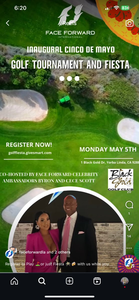 It’s Monday and you still have time to attend and or golf in this years inaugural golf tournament and fiesta in Yorba Linda as tickets are still available to join us and support a great cause <a href="/FaceForwardLA/">Face Forward</a>