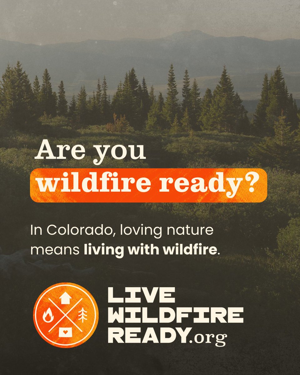 Did you know that more than half of Colorado residents live in the wildland-urban interface and are at risk of wildfire? Visit LiveWildfireReady.org to learn how to protect your home and property.

#LiveWildfireReady
#dfpc #dfpcfire
#FireYear2025
#cofire #coloradofire