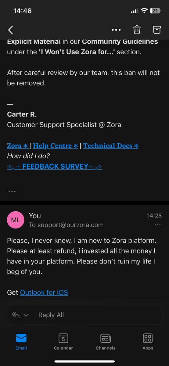 Mattownnn's tweet photo. @zora @BoysClubWorld @zora just blocked my account without warning, claiming a ToS violation. I put my entire life savings into their platform, hoping for a better life. Now I have nothing — not even to feed my family. Please help me beg @zora for a refund. I’m broken. #Web3 #Crypto #help @farokh https://t.co/3RXTsbD7MW