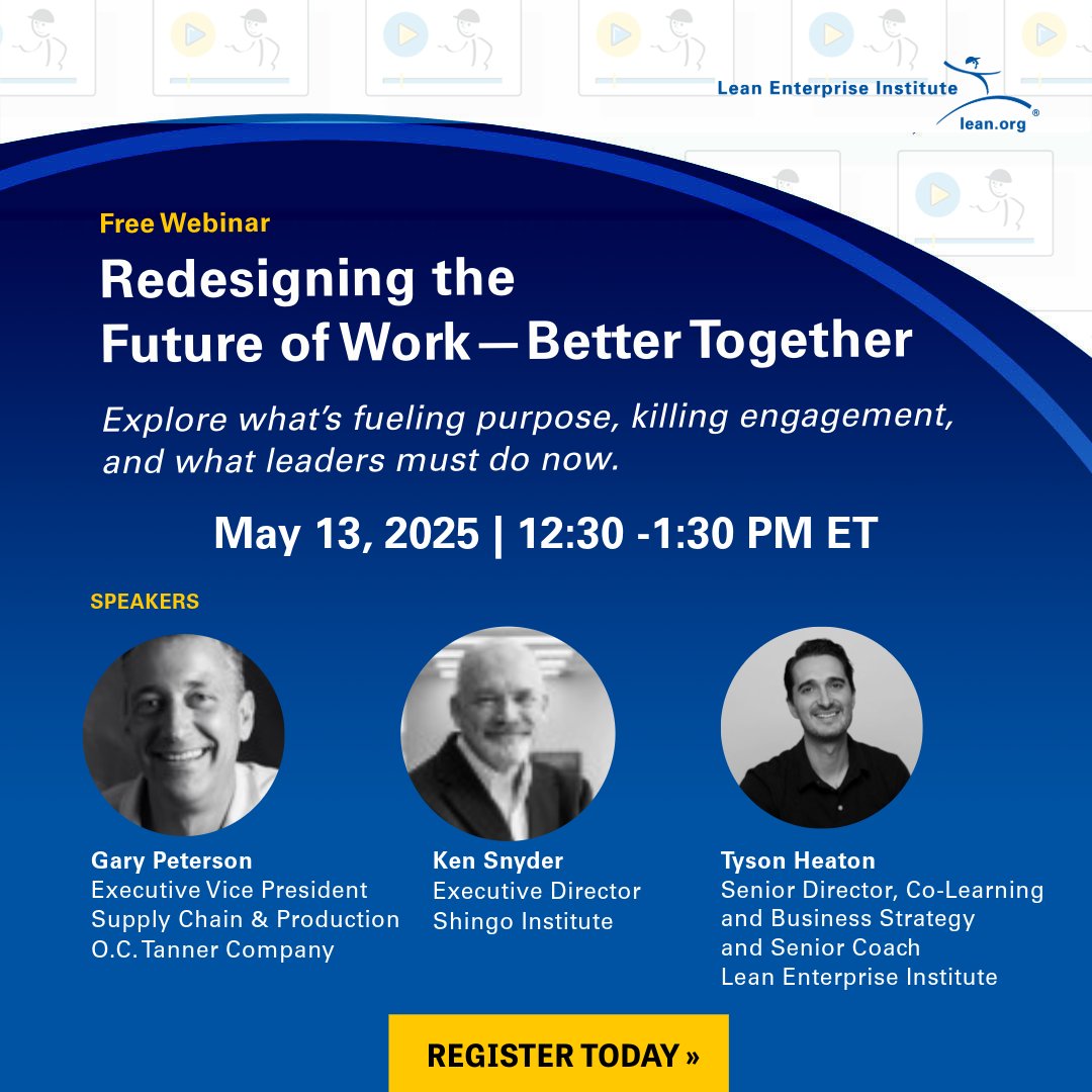 LeanDotOrg's tweet photo. *Free Webinar | Redesigning the Future of Work—Better Together*

If you’re ready to challenge the status quo, you belong in this conversation. Let’s rethink work—and rebuild it—together. 

🔗Register: https://t.co/KQwxP23Uvw

#FutureOfWork #WorkRedesign #Leadership https://t.co/CksgEjGHIN