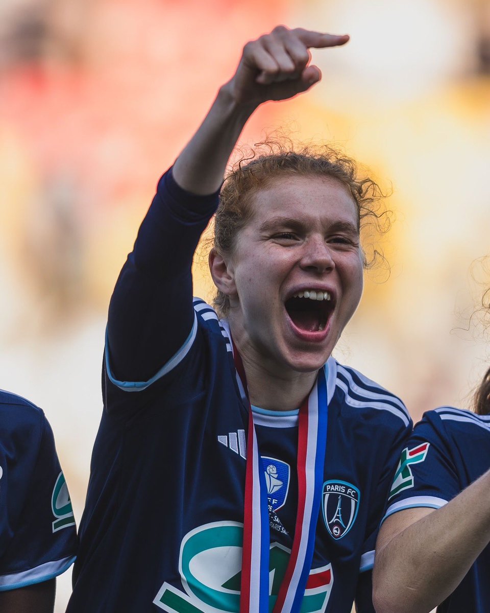 Amb_GroupAgency's tweet photo. Congratulations to Celina Ould Hocine and @PFC_feminines on winning the 2025 Coupe de France! 🏆 
A historic victory and a proud moment in Celina’s career 🌟 

#TeamAMB https://t.co/nIiui0MQ9Z