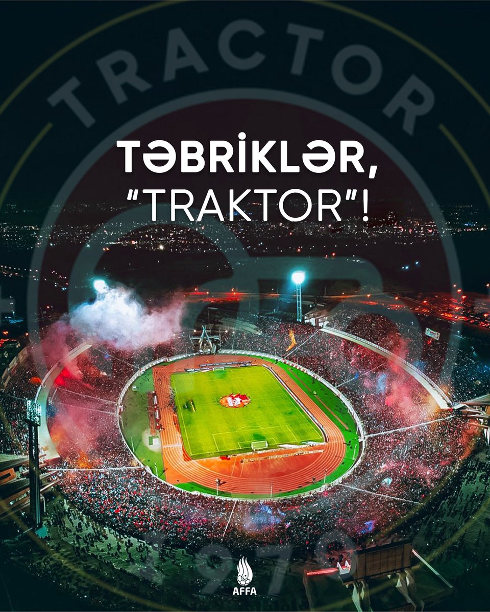 affa_official's tweet image. Təbrizin “Traktor” klubunu tarixində ilk dəfə İran çempionu olması münasibətilə təbrik edirik! 👏🏻

#AFFA #Tractor