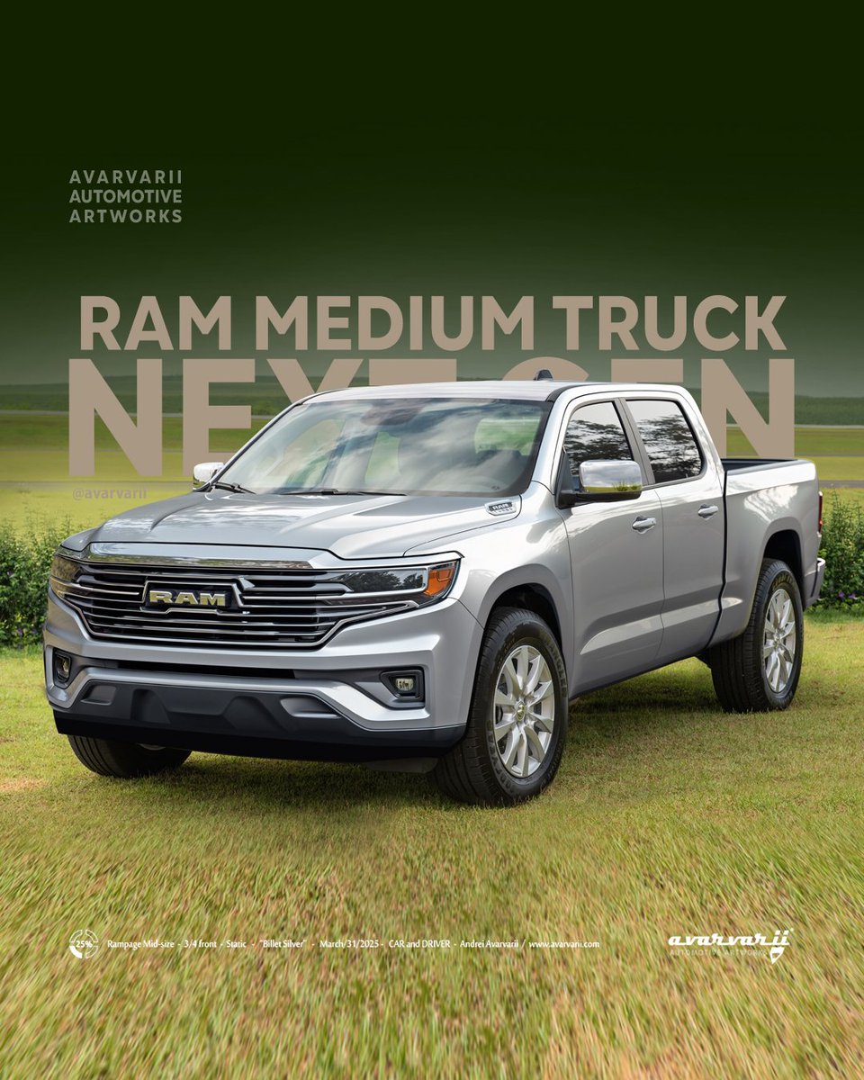 avarvarii_cars's tweet photo. Ram is set to reenter the mid-size pickup segment in 2027 with a new model to be produced at the Belvidere, Illinois plant.
#ram #ramrampage #FutureCars #CarRenderings #AutomotiveDesign #CarIllustrations #PrototypeRenderings #avarvarii #avarvariiautomotiveartworks https://t.co/AAoNE9bRGG