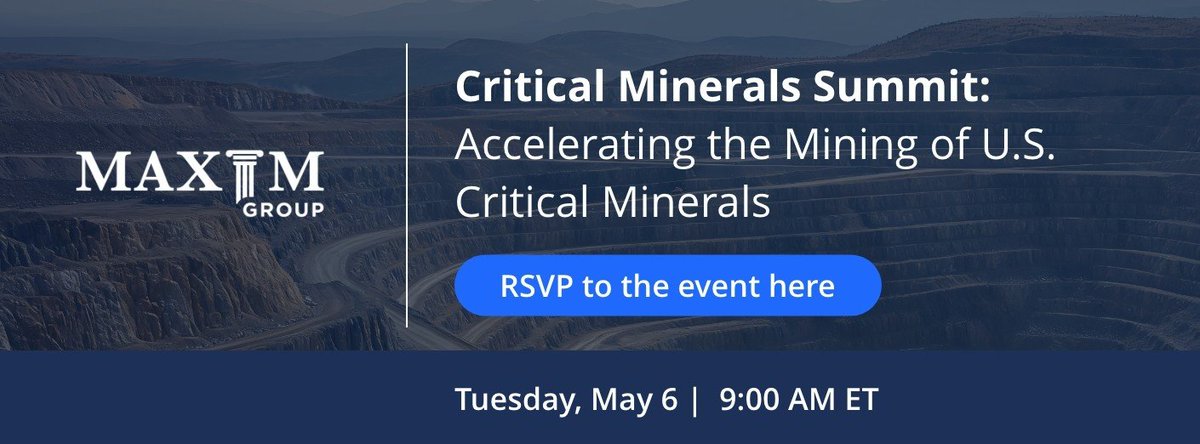 Canada Nickel Company (@canadanickel) on Twitter photo CEO, Mark Selby will be participating on a panel at the Virtual Critical Minerals Conference presented by <a href="/MaximGrp/">Maxim Group LLC</a>, on Tuesday, May 6th at 9am EST.
Click here to learn more and reserve your seat: m-vest.com/events/mining-ā¦
#criticalminerals #nickel #mining #investing CEO, Mark Selby will be participating on a panel at the Virtual Critical Minerals Conference presented by <a href="/MaximGrp/">Maxim Group LLC</a>, on Tuesday, May 6th at 9am EST.
Click here to learn more and reserve your seat: m-vest.com/events/mining-ā¦
#criticalminerals #nickel #mining #investing