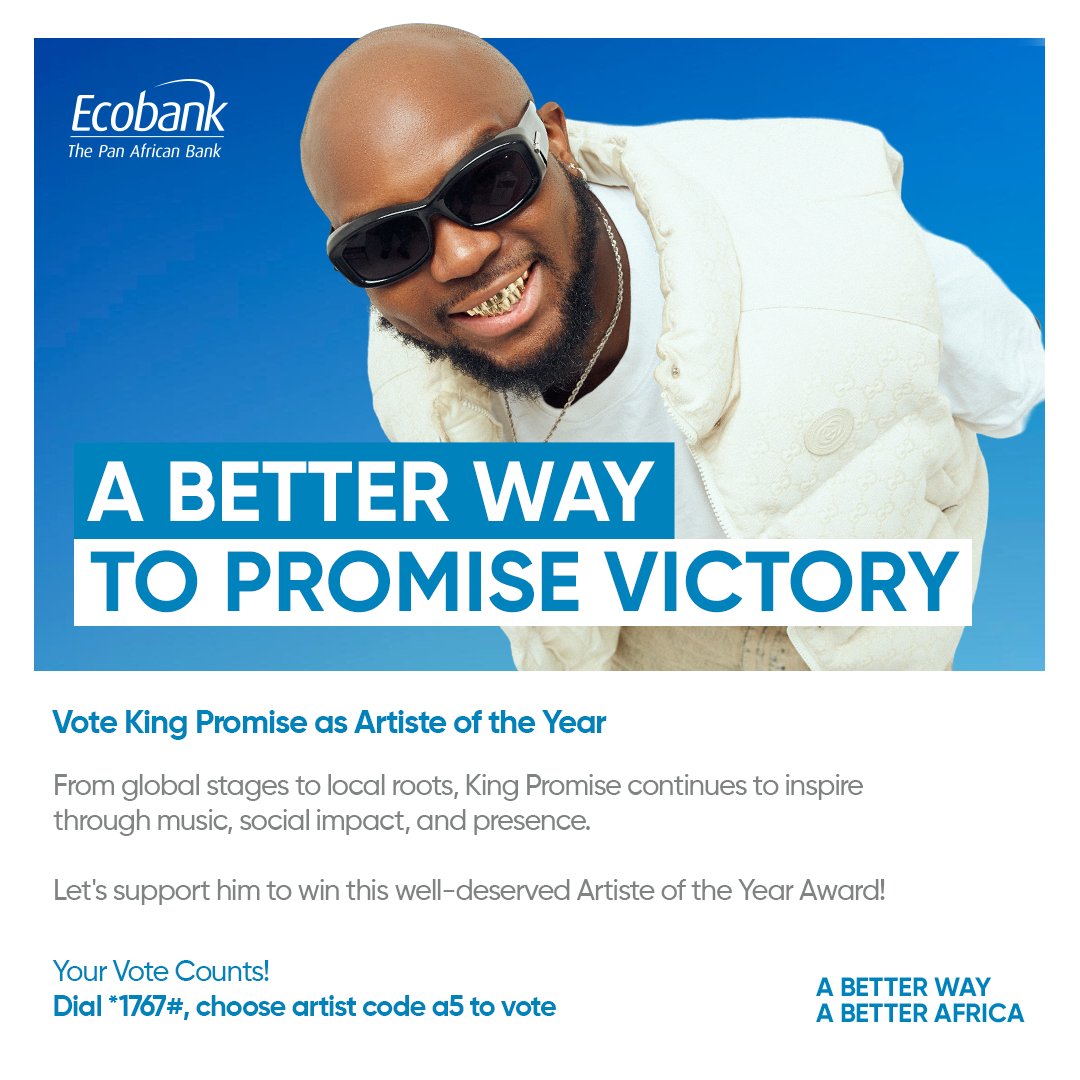 From Terminator to Favorite Story, <a href="/IamKingPromise/">King Promise</a> dominated the charts last year! Let’s show him some love. Vote for him at ghanamusicawards.com or dial *1767.