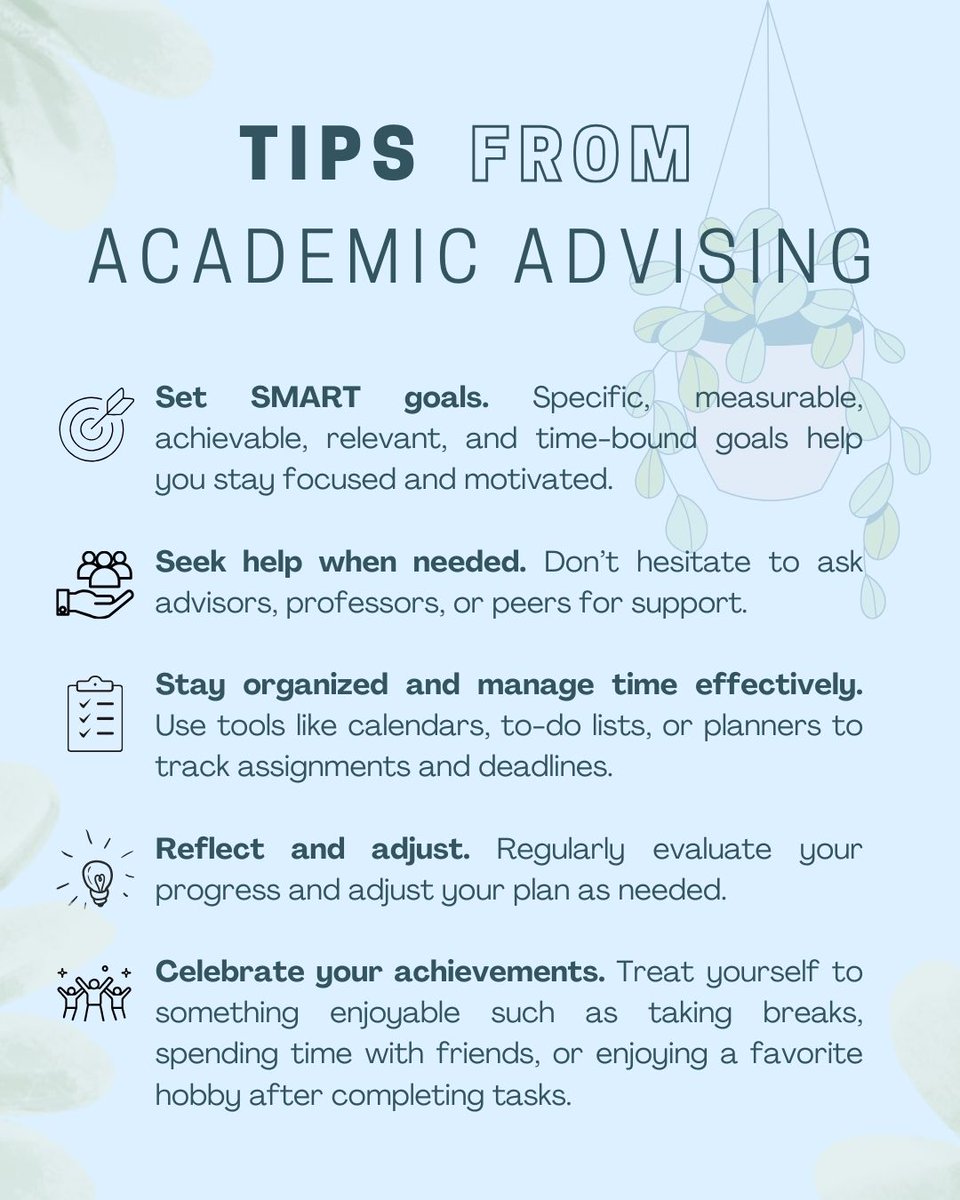 We wish you well as you prepare for the remaining weeks of the spring semester at UWGB! Tips from Advising: Set goals, seek help, stay organized, reflect, and celebrate! You got this!