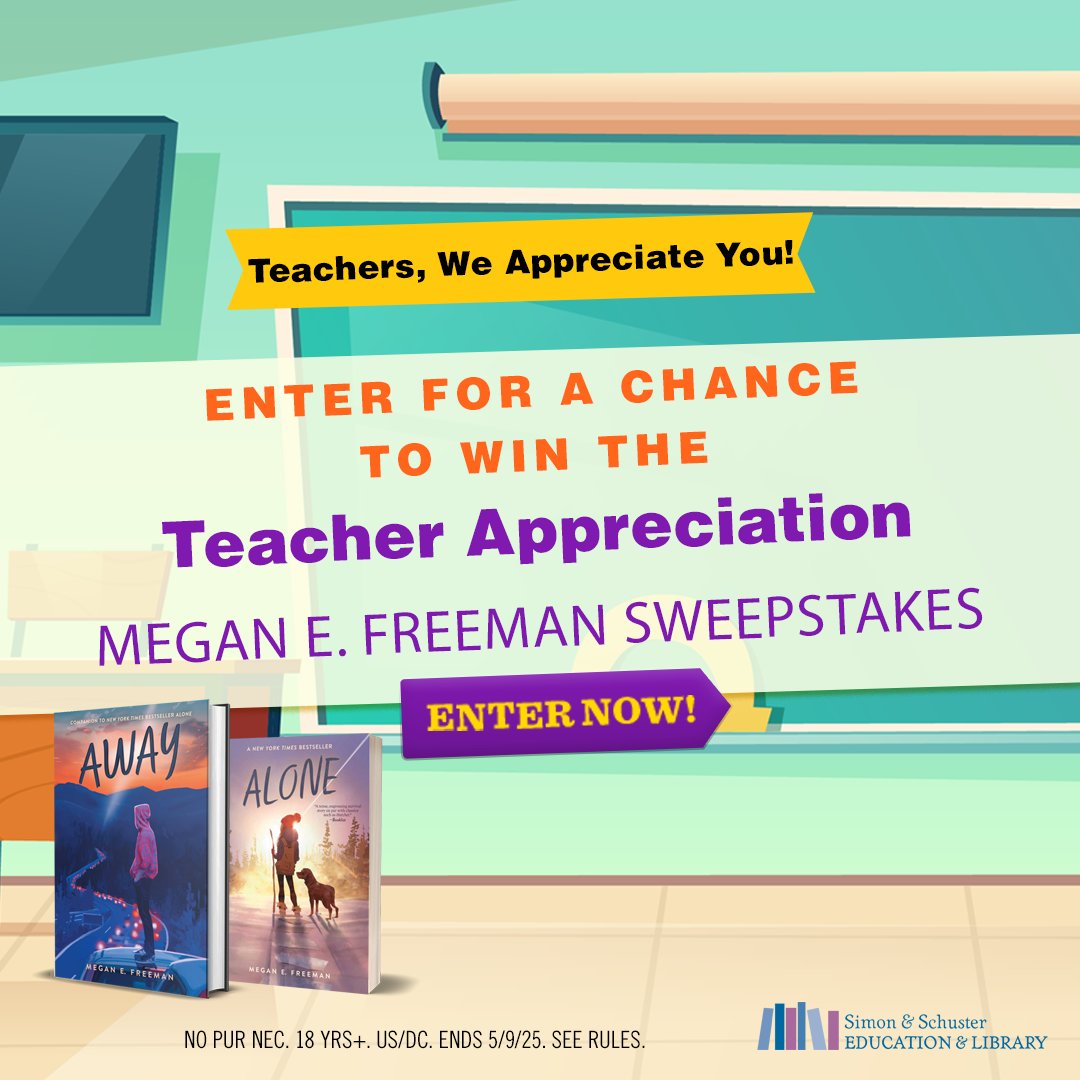 To kick off #TeacherAppreciationWeek, we are happy to announce our Megan E. Freeman Sweepstakes! We want to show this appreciation by offering one of you the chance to win a classroom set of New York Times bestselling Alone and its powerful companion novel Away 📚.

Enter here: