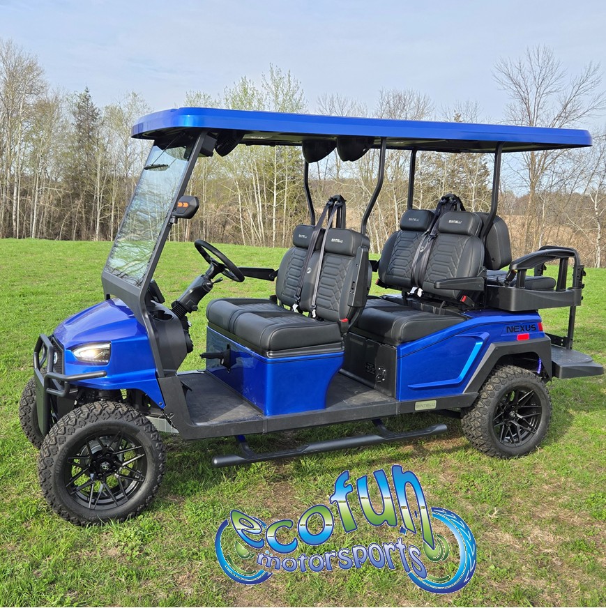 Check out the sharp new Hydro Blue Bintelli Nexus 6 seat Cart that arrived this week.  See it and drive it today at our Burnsville store. One ride on a Nexus and it will be coming home!
@bintelli #bintellicart #bintellinexus #nexuscart #summerride