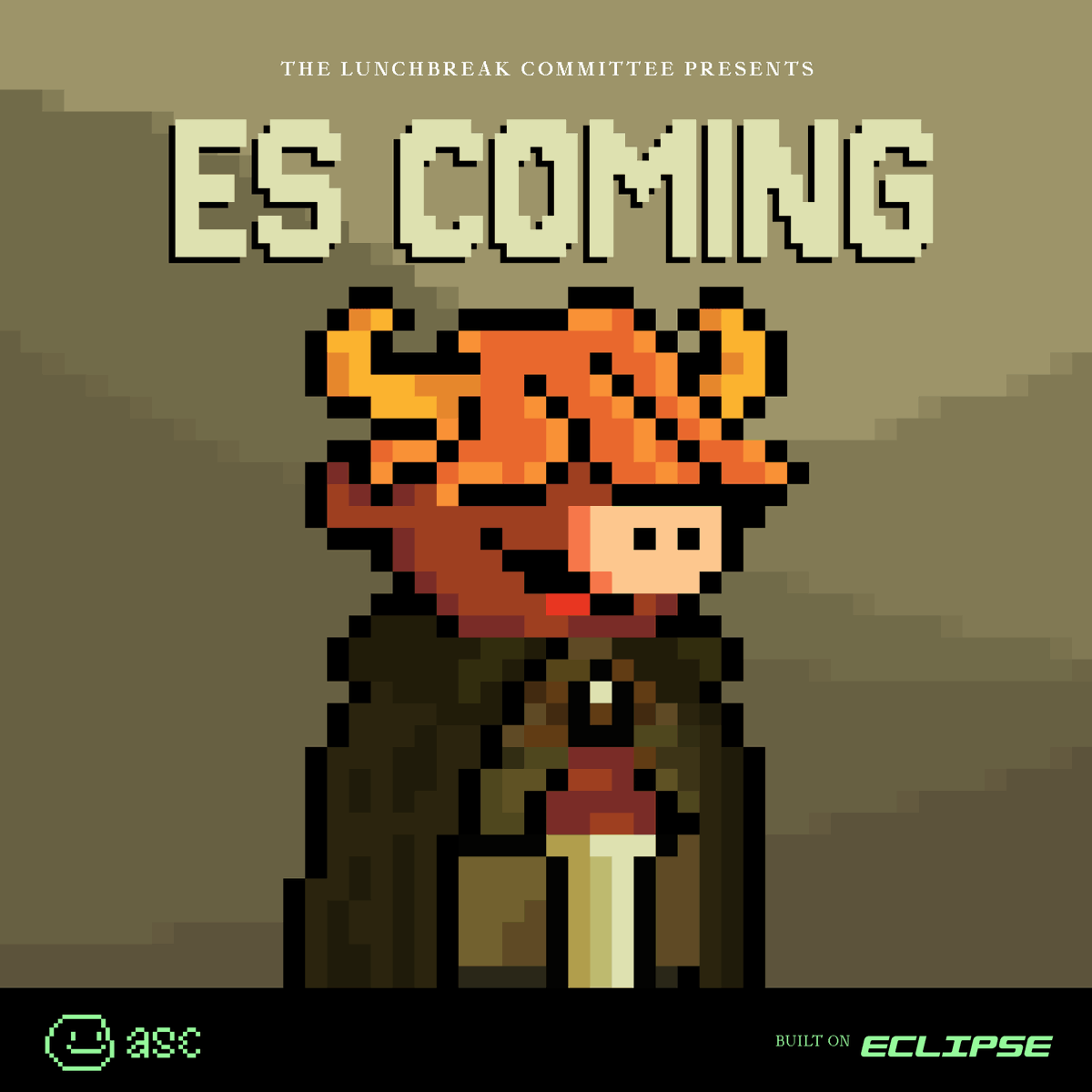 asclubnft's tweet photo. The Lunchbreak Committee presents:

ES COMING

Built on @EclipseFND https://t.co/iyPrSpGIkG