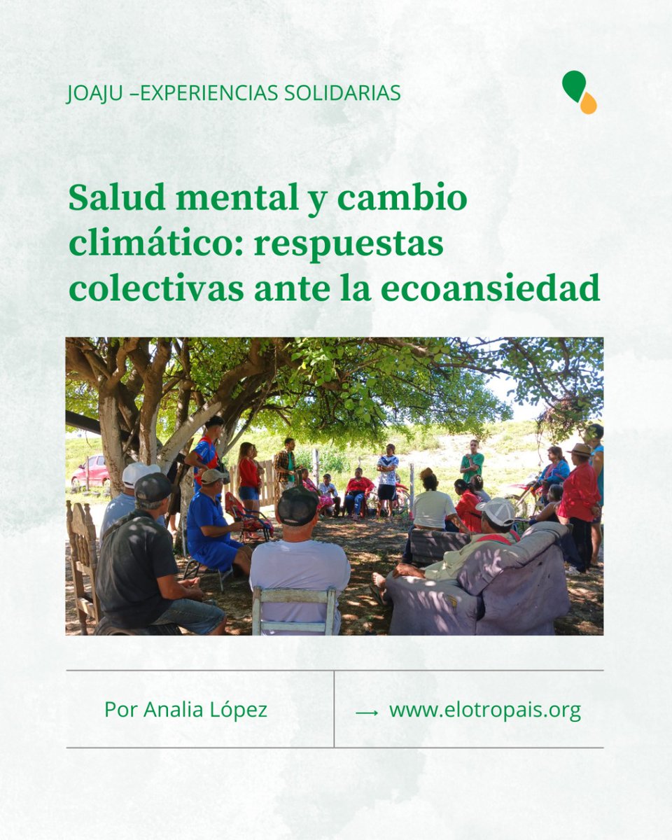 😱Inundaciones, incendios, calor extremo... No solo cambian el paisaje, también nos sacuden por dentro. En Paraguay, cada vez más jóvenes están poniendo en palabras esa angustia silenciosa: ecoansiedad.
✍🏾 <a href="/analialopezpy/">Analia Lopez</a>
📲 Leé y sumate: elotropais.org/2025/04/09/exp…