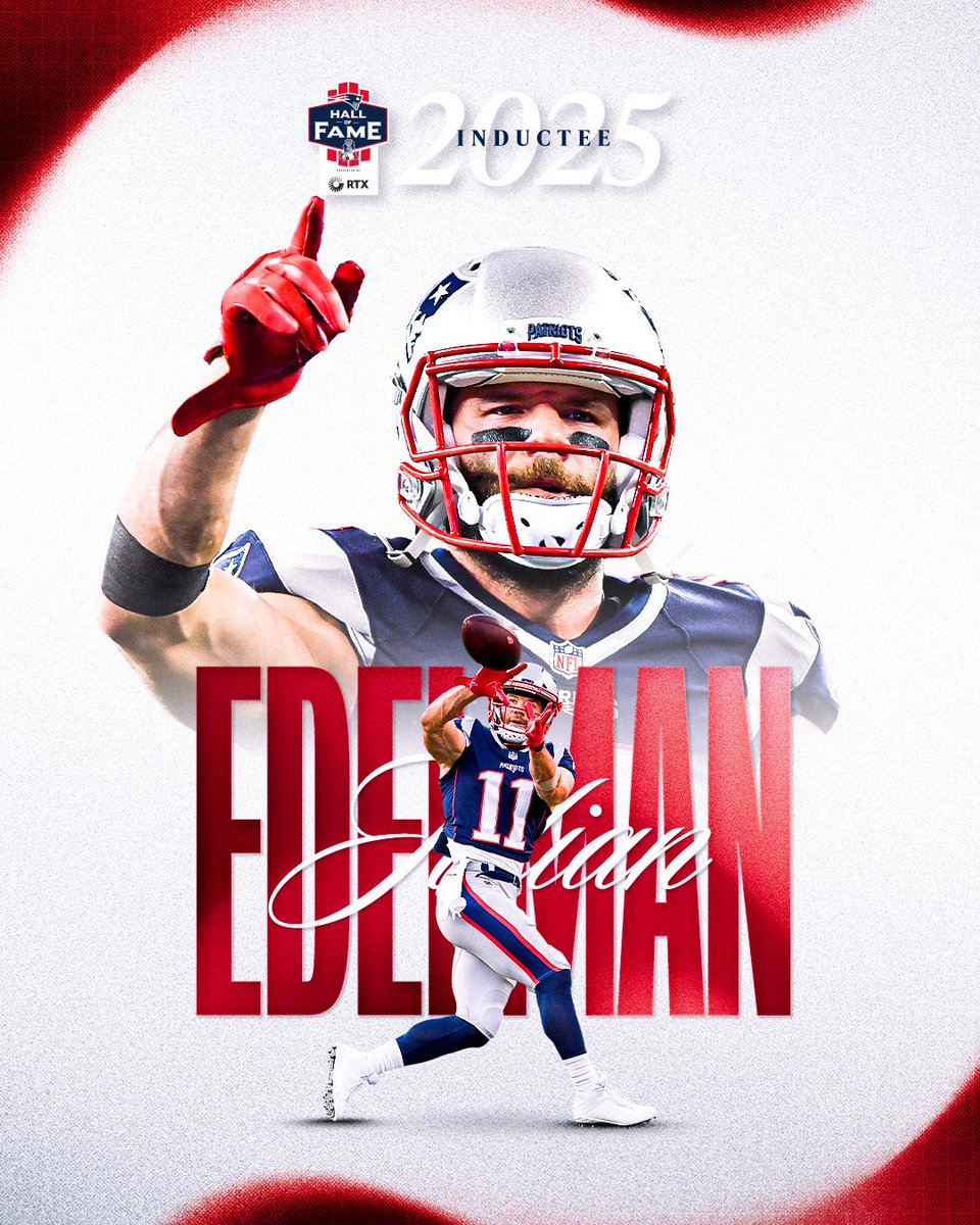The Hall presented by RTX (@thehall) on Twitter photo Welcome to The Hall, <a href="/Edelman11/">Julian Edelman</a>!
Julian Edelman has been selected as the 37th member of the <a href="/Patriots/">New England Patriots</a> Hall of Fame: bit.ly/3GA23Jh Welcome to The Hall, <a href="/Edelman11/">Julian Edelman</a>!
Julian Edelman has been selected as the 37th member of the <a href="/Patriots/">New England Patriots</a> Hall of Fame: bit.ly/3GA23Jh