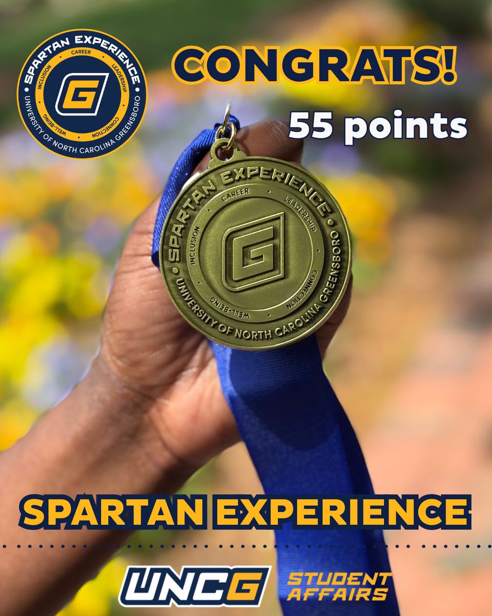 Congrats to Shabree, the FIRST student to earn 55 Spartan Experience points and the Spartan Experience Medallion!

Through the Spartan Experience, Shabree has deepened her connection to campus and built valuable skills — we can’t wait to see where they take her next!