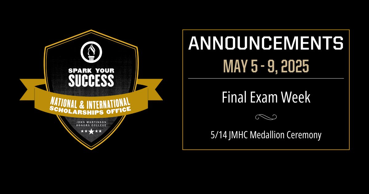 PurdueNISO's tweet image. Happy Monday of Finals Week! Good luck on your exams and final projects. Today&apos;s announcement: 

5/14 | 5:30-7:30 PM | JMHC Medallion Ceremony: Celebrate the Class of 2025 JMHC Graduates. Invitation and RSVP required (🔗 in Honors College Weekly Activities email).

#PurdueJMHC