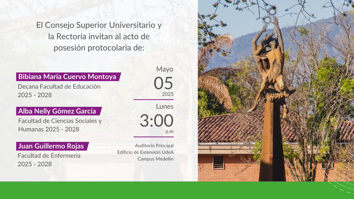 Acompáñanos al acto de posesión protocolaria este 5 de mayo, 3:00 p. m.