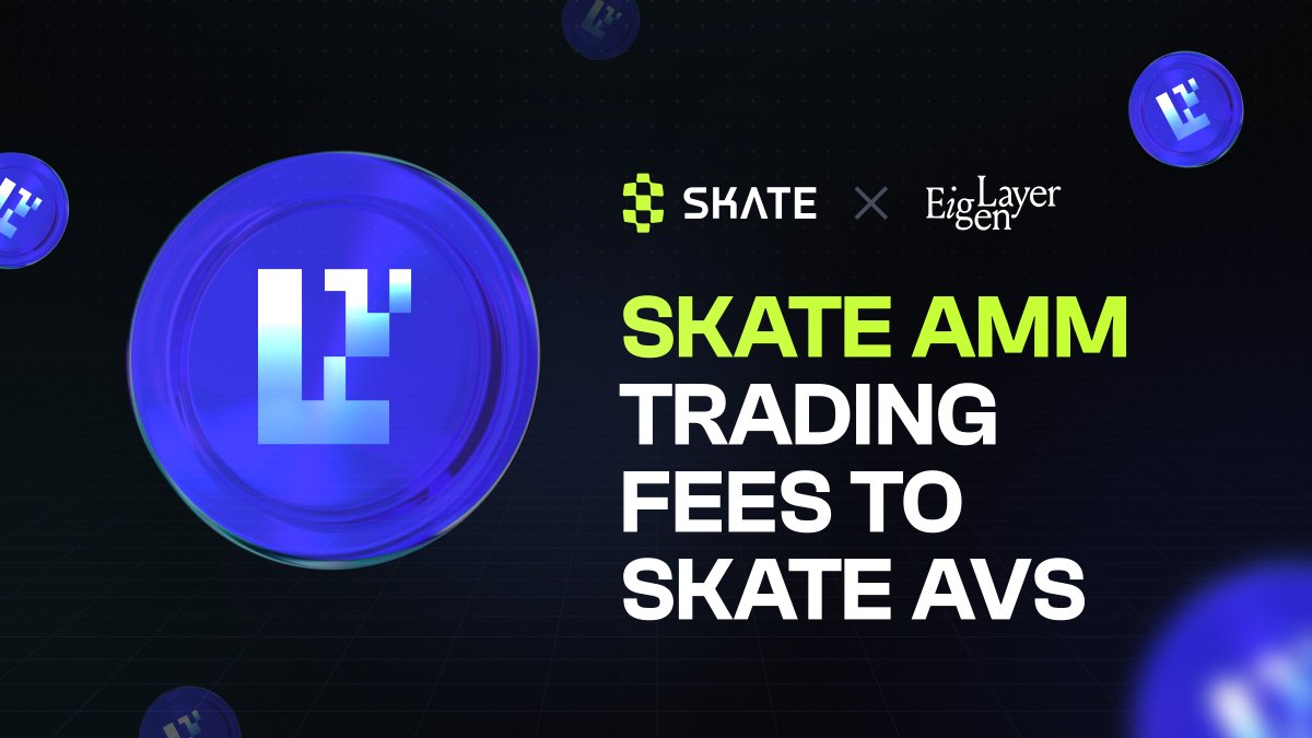Starting today, one third of trading fees of Skate AMM, flows into Skate’s <a href="/eigenlayer/">EigenLayer</a> AVS, secured by > $2 billion in economic trust.

More details soon.