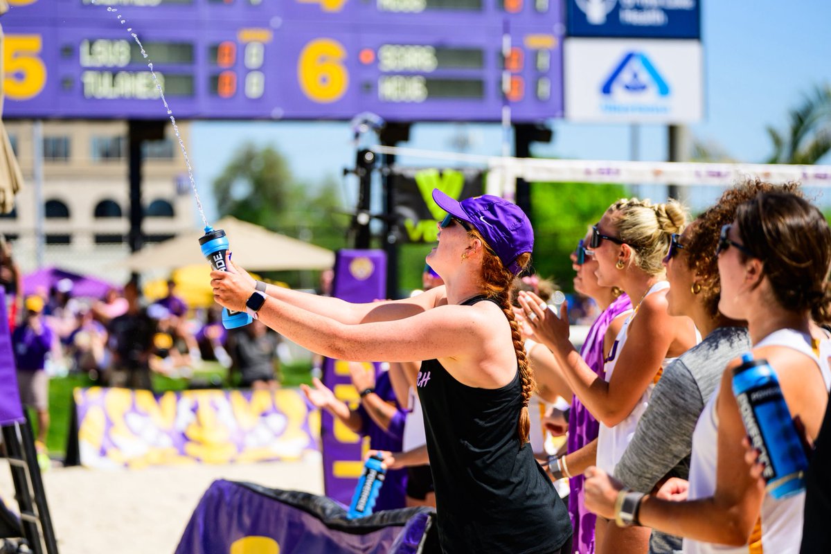 LSUBeachVB's tweet image. Happy birthday, Bella 💜💛