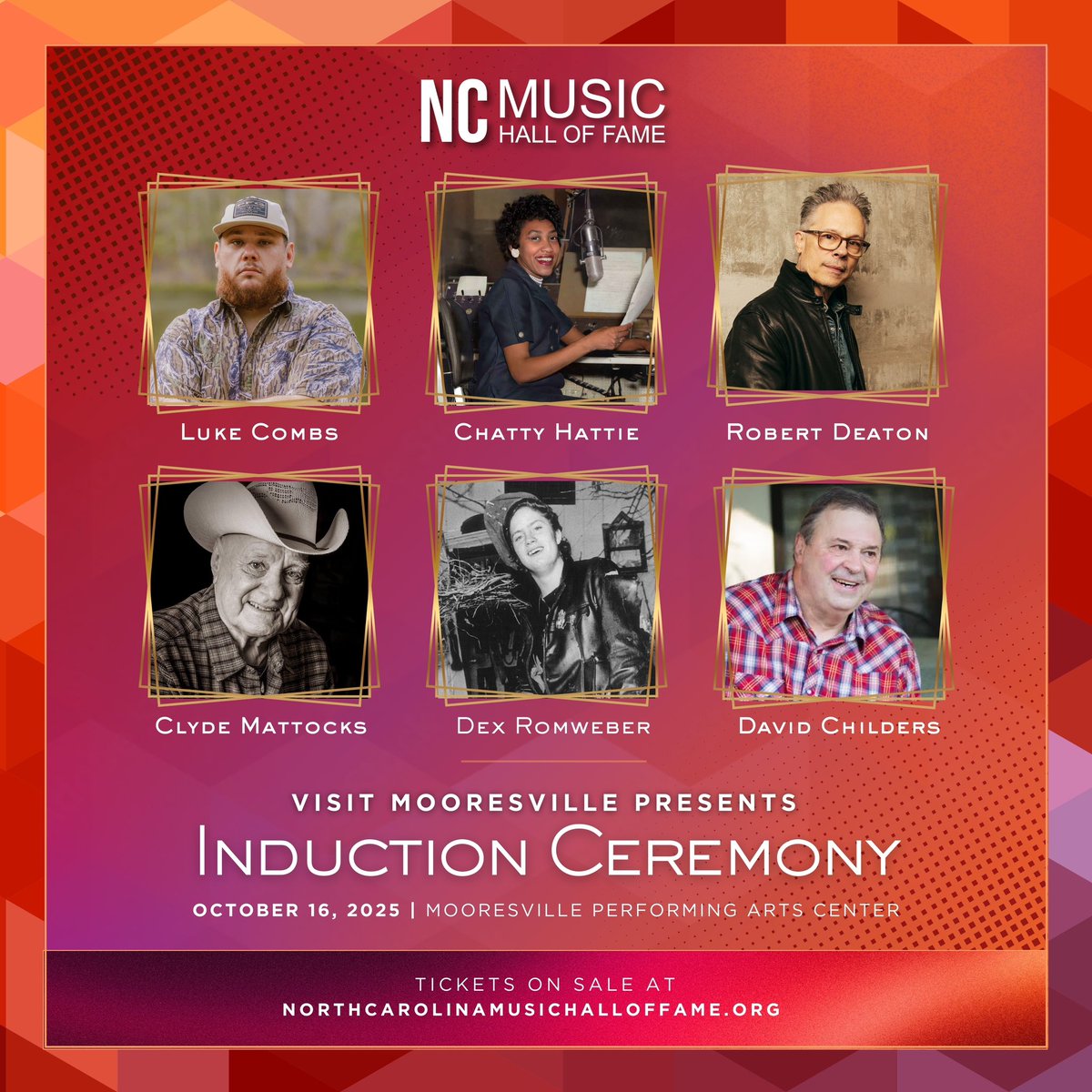 BIG NEWS: Congratulations to David Childers who is being inducted into the @ncmhof. The 2025 induction ceremony will be held on Thurs, Oct 16, 2025. The public is invited to attend the event as the inductees are honored. Tickets may be purchased at NorthCarolinaMusicHallofFame.org