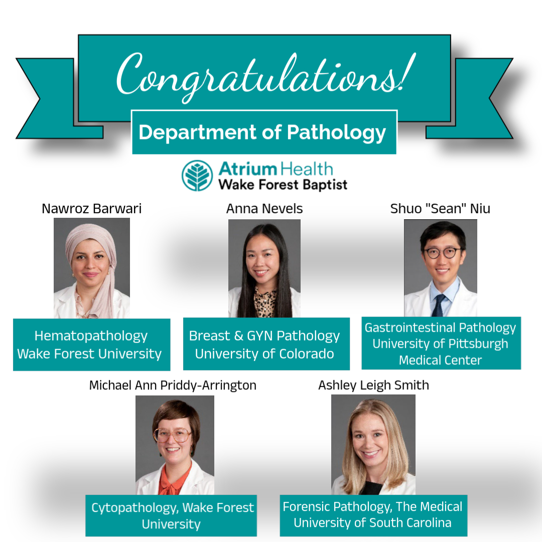 We are proud to celebrate our amazing PGY-3 residents on securing their fellowships! Excited to see the impact you'll make in your next chapter.

#pathology #fellowship