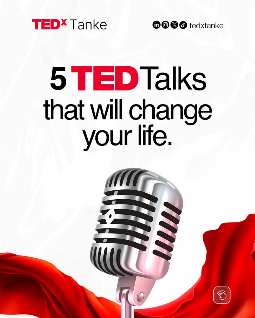 TEDxTanke's tweet photo. 5 TED Talks that will change your life
Ready to think deeper?

Here you go!
#TEDxTanke2025 #LifeChangingTalks #BeyondTheSurface

1/X🧵 https://t.co/6y74dyUU1i