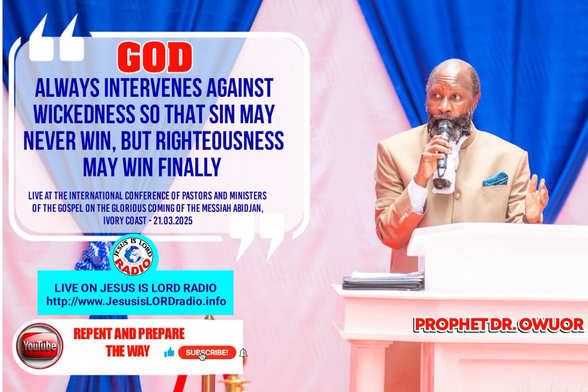 Do you know that righteousness must win? 
#TheMessiahMustCome