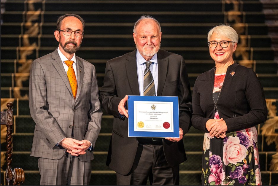 CityofPickering's tweet image. 🎉A #PickeringProud moment🎉

Congratulations to Pickering historian, John Sabean, recipient of the Lieutenant Governor's Ontario Heritage Award for Lifetime Achievement.

Mr. Sabean has dedicated many years to the heritage community, championing preservation efforts and