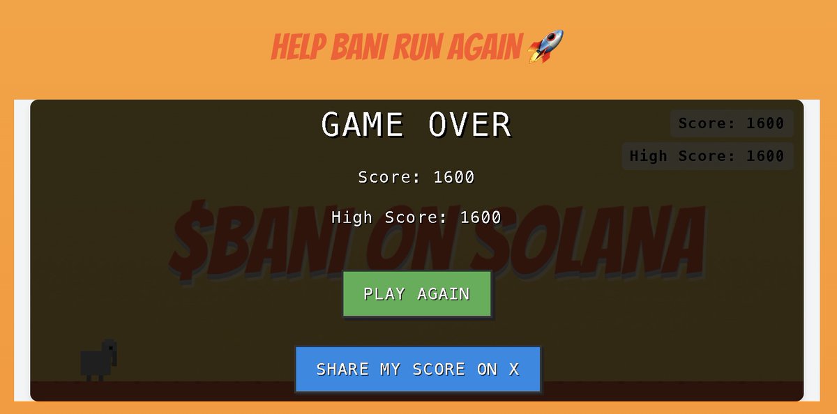GhostHash1's tweet photo. I just scored 1600 on #DodgyTrain! Can you beat the weekly high score to win $BANI prizes? Play now at https://t.co/1UOifwENFD
#LetsBONK ❗️❗️❗️ https://t.co/PbEOvUOSqJ