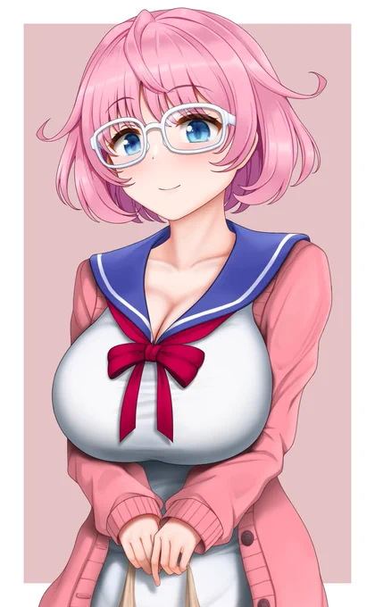 天王洲なずなちゃんにおっぱいもみもみするイラストを描かせてもらいました!skeb依頼でした!ありがとうございました! 