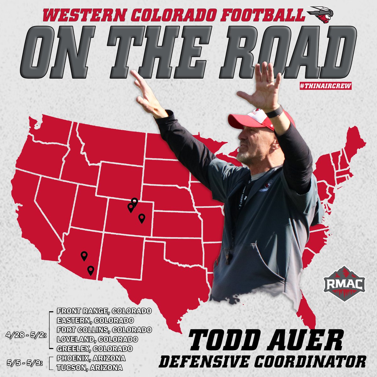 Western Colorado Football (@mountaineerfb) on Twitter photo Coach Auer is in Arizona this week, looking for future Mountaineers ‼️
<a href="/tauer34/">Coach Auer</a>
#MountUp #ThinAirCrew Coach Auer is in Arizona this week, looking for future Mountaineers ‼️
<a href="/tauer34/">Coach Auer</a>
#MountUp #ThinAirCrew