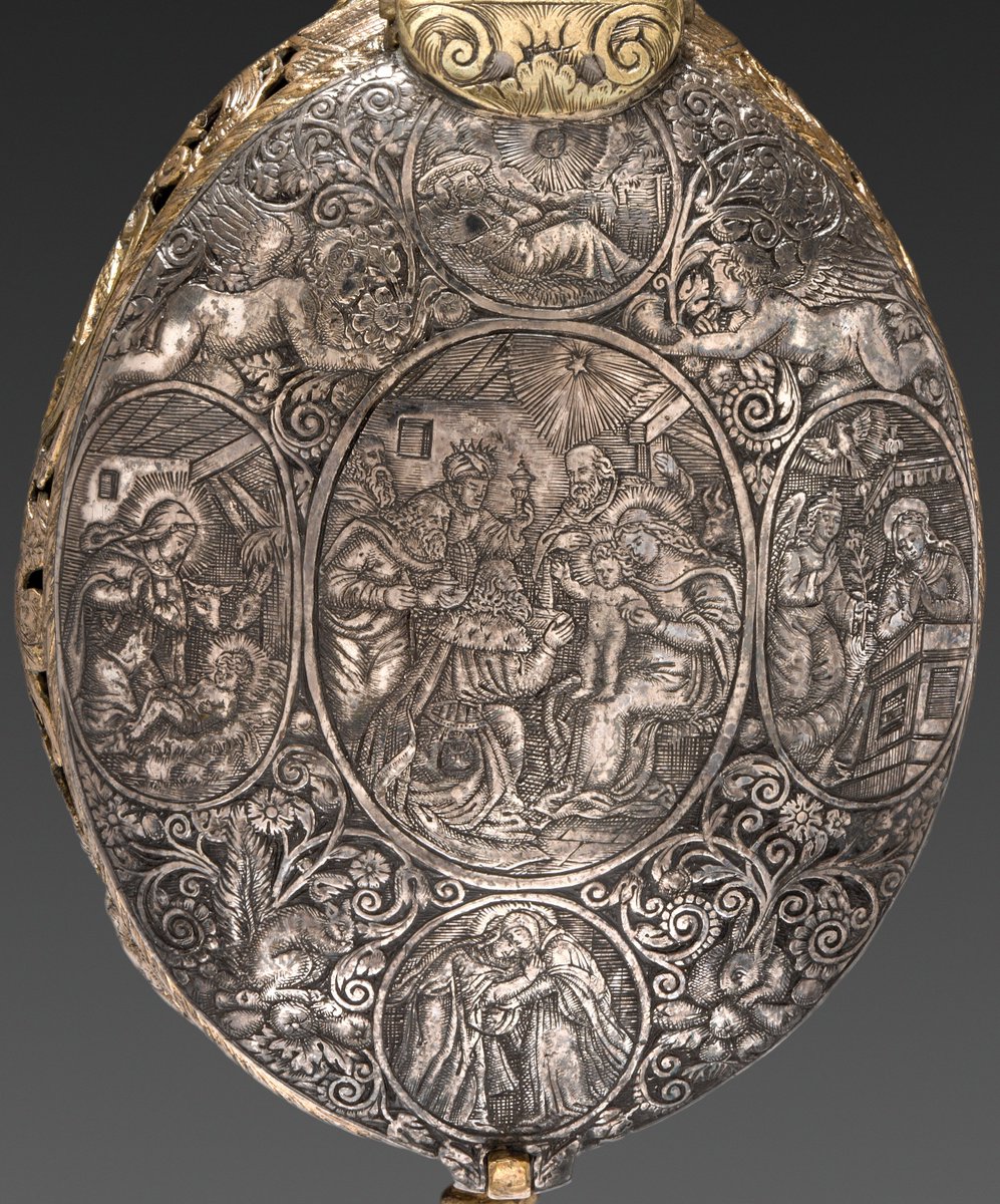 A French made, 400-year-old egg-shaped engraved watch.