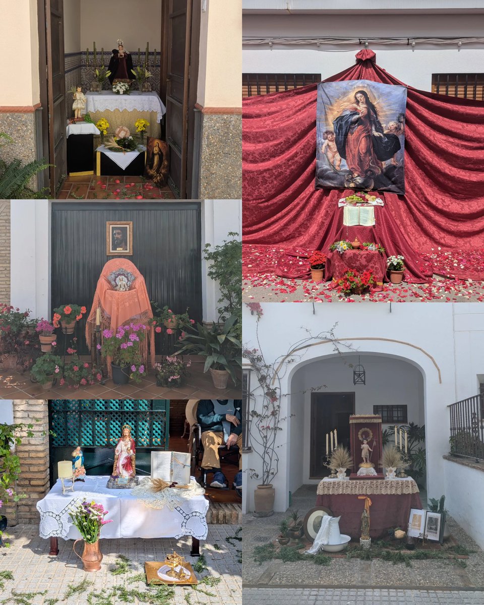 #CultosEcija2025 | Triduo Sacramental de la Hermandad del Amor, del 28 al 30 de abril. El 1 de mayo tuvo lugar la procesión con el Santísimo bajo palio. Los vecinos del barrio prepararon altares y engalanaron sus balcones.

#TDSCofrade #Ecija #Sevilla <a href="/Ecija_Sevilla/">Ecija-Sevilla</a>